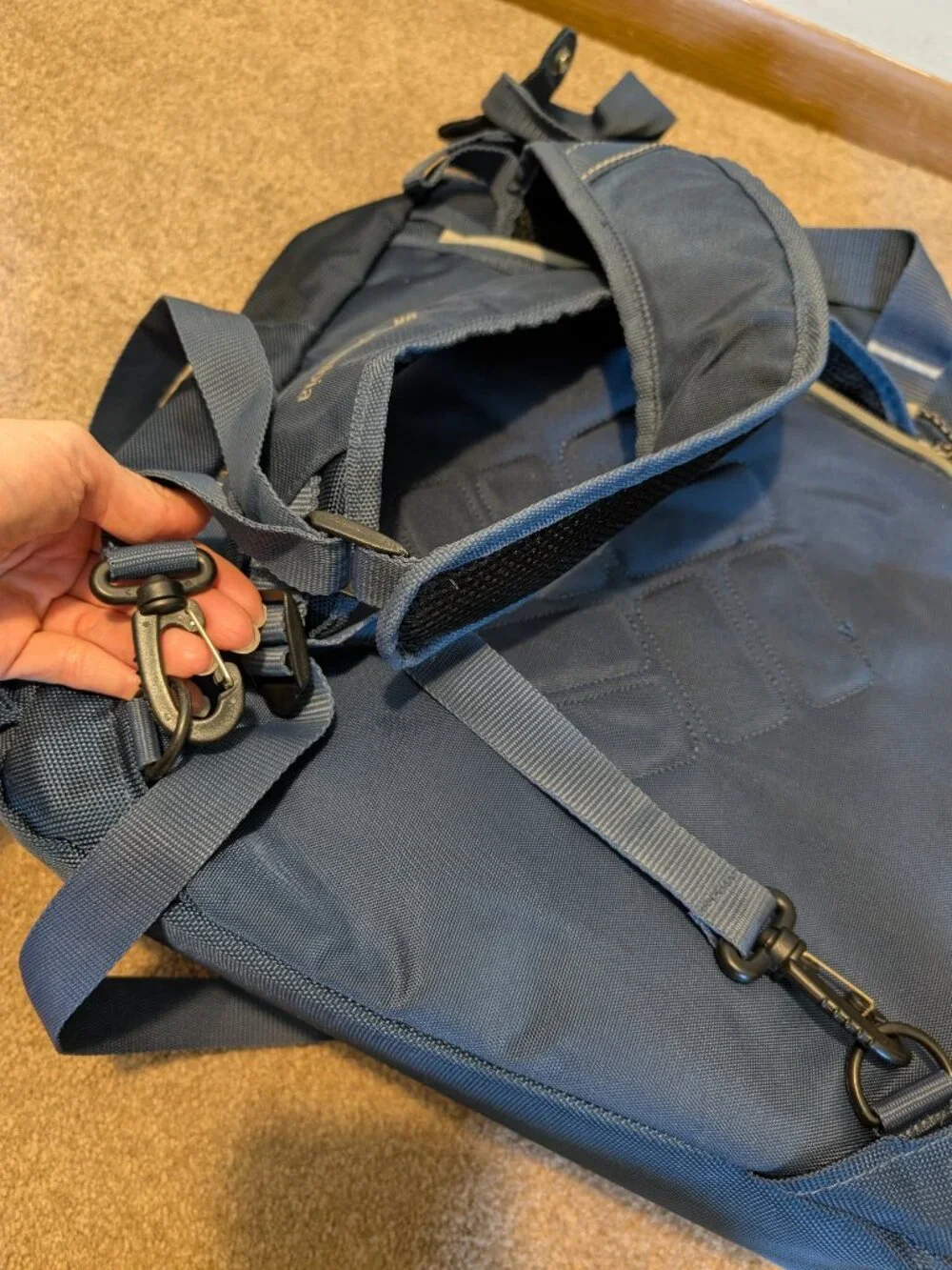 Columbia diaper bag backpack blue gray